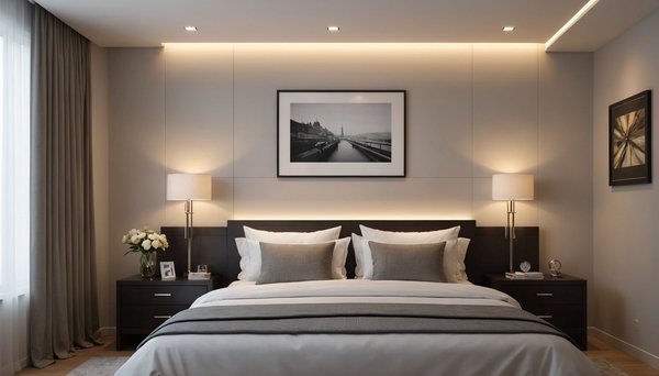 Éclairez votre chambre moderne avec des appliques murales élégantes.